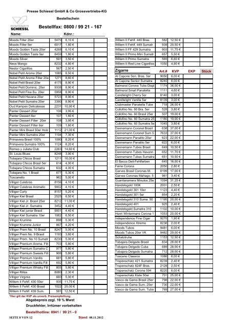 Bestellschein drucken (PDF, 233kb) - Presse Schiessl