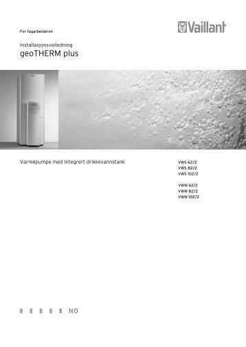 Installasjon geoTHERM plus VWS - Vaillant