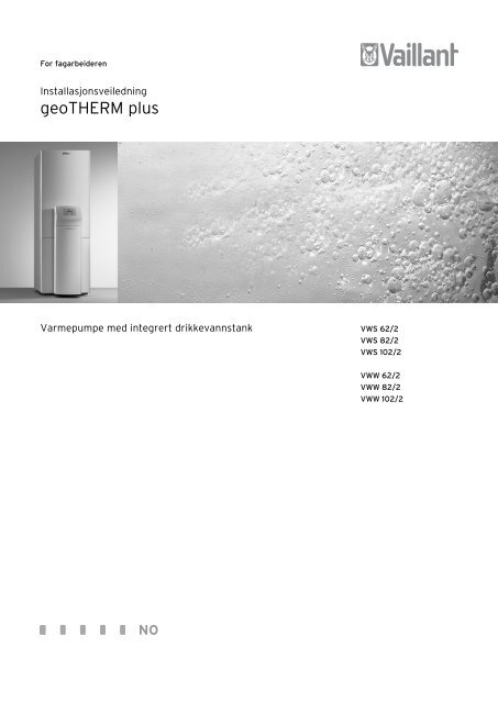Installasjon geoTHERM plus VWS - Vaillant