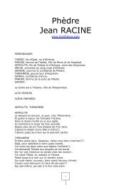 Phèdre Jean RACINE - livrefrance.com