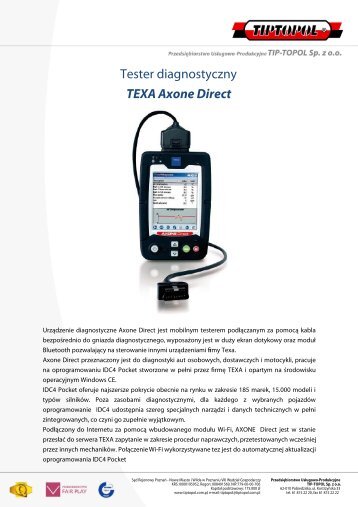 Tester diagnostyczny TEXA Axone Direct - TIPTOPOL