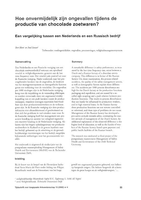 Hoe onvermijdelijk zijn ongevallen tijdens de productie van ...