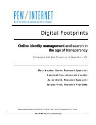 Digital Footprints - Pew Internet & American Life Project