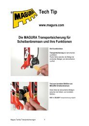 Die Transportsicherung - Magura