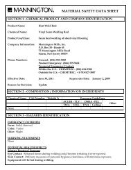 Heat Welding Rods MSDS - Mannington