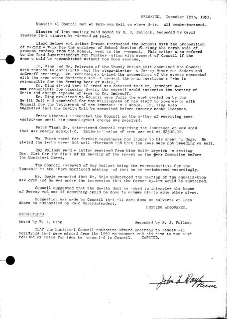 1951 North Gwillimbury - Council Minutes - Town of Georgina