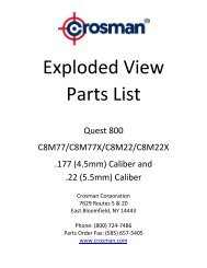 Exploded View Parts List - Crosman