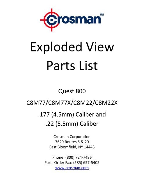 Exploded View Parts List - Crosman