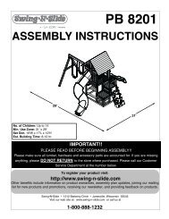Assembly Instructions - Swing-N-Slide