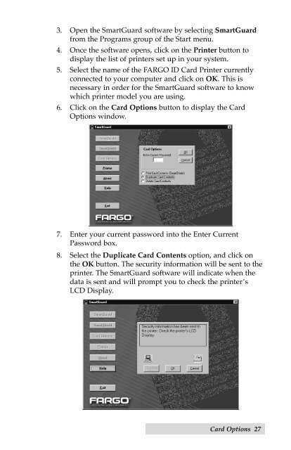 For FARGO Pro and Pro-L ID Card Printers User's Manual