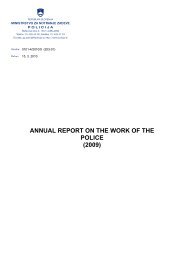ANNUAL REPORT ON THE WORK OF THE POLICE (2009) - Policija