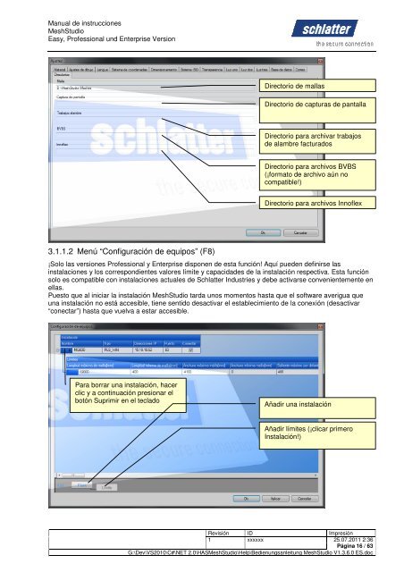 1 Descripción general - Schlatter