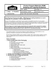 PSM Shipping & Labeling Guidelines - LowesLink