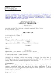 TRIBUNALE DI MODENA - fondazione forense modenese