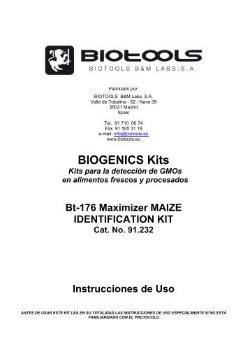 BIOGENICS Kits - Biotools