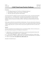 CS107 Final Exam Practice Problems - Stanford Engineering ...