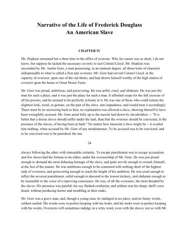 Narrative of the Life of Frederick Douglass An American Slave