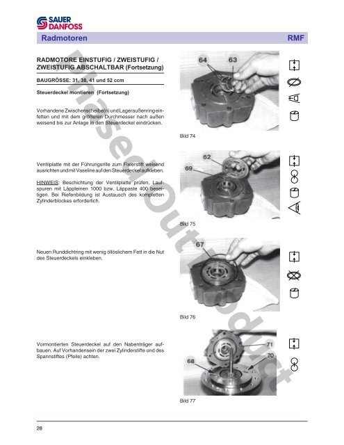 Radmotoren RMF Service Handbuch - Sauer-Danfoss