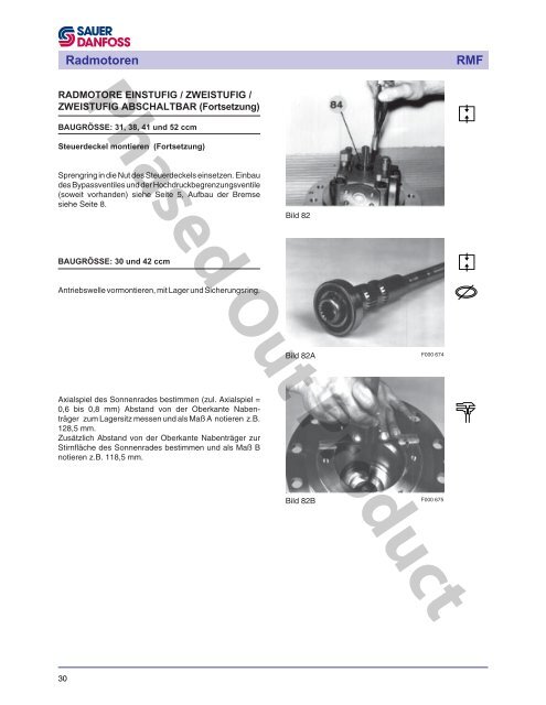 Radmotoren RMF Service Handbuch - Sauer-Danfoss