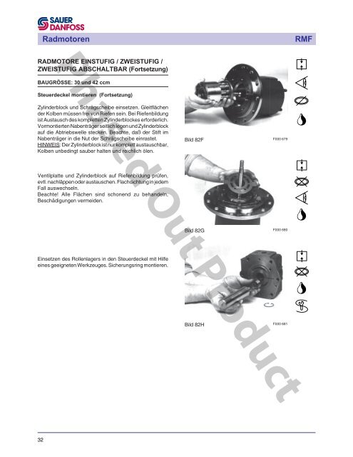 Radmotoren RMF Service Handbuch - Sauer-Danfoss