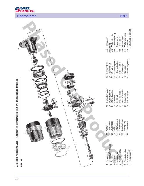 Radmotoren RMF Service Handbuch - Sauer-Danfoss