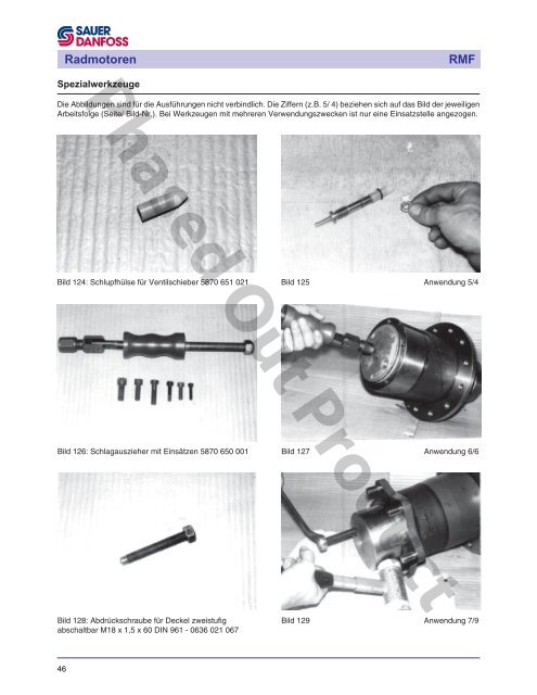 Radmotoren RMF Service Handbuch - Sauer-Danfoss