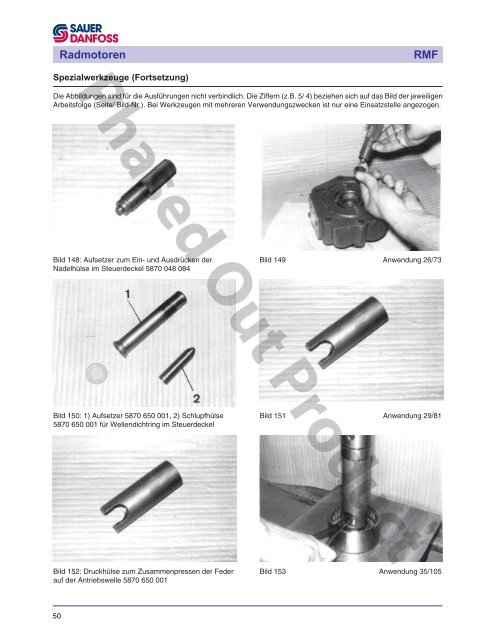 Radmotoren RMF Service Handbuch - Sauer-Danfoss