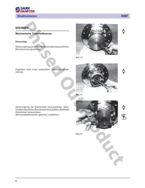 Radmotoren RMF Service Handbuch - Sauer-Danfoss