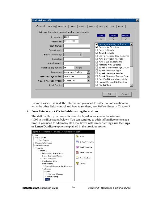 Voicemail Installation guide - Distributor Login - Innovation ...