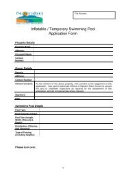 Inflatable / Temporary Swimming Pool Application Form