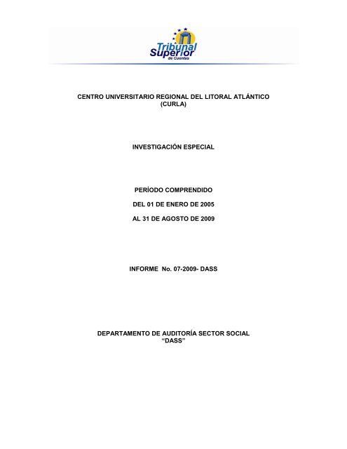 INFORME No.07-2009-dass - Tribunal Superior de Cuentas