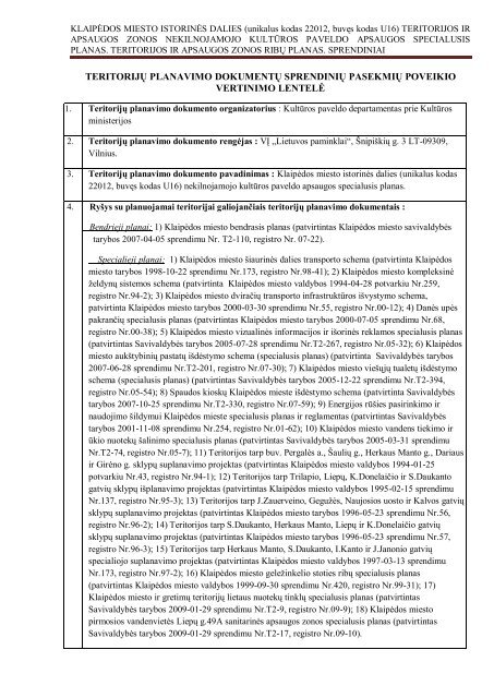 Vertinimo lentele.pdf - KultÅ«ros paveldo departamentas