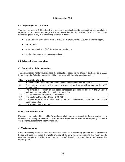 Guidelines on Processing under Customs Control Procedure – PCC ...