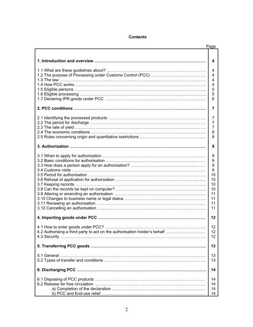 Guidelines on Processing under Customs Control Procedure – PCC ...