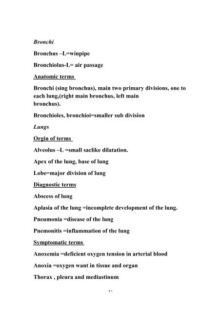 Community Medicine / Medical Terminology