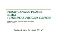 (CHEMICAL PROCESS DESIGN) - Teknik Kimia UNDIP