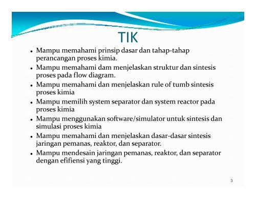 (CHEMICAL PROCESS DESIGN) - Teknik Kimia UNDIP