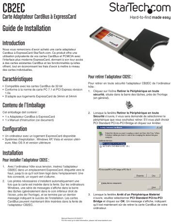 Guide de Installation - StarTech.com