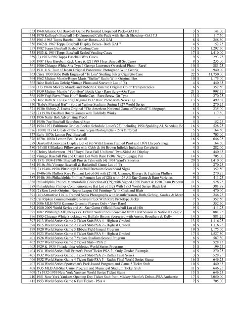 Aug 12 Results - Huggins & Scott