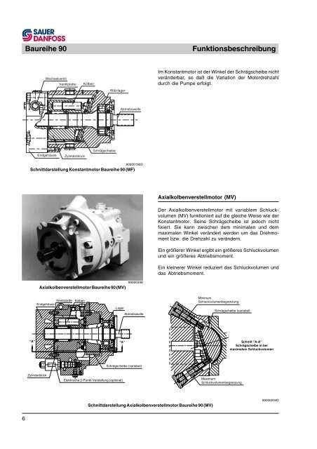und verstellmotoren Servicehandbuch Baureihe 90 - Sauer-Danfoss