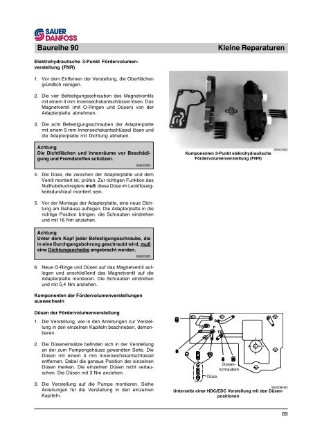 und verstellmotoren Servicehandbuch Baureihe 90 - Sauer-Danfoss