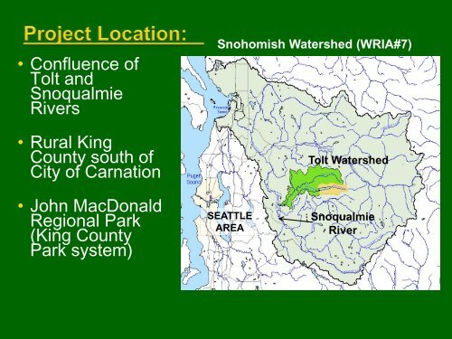 Lower Tolt River Floodplain Reconnection Project - Washington ...