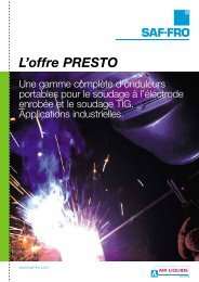 L'offre PRESTO - Saf-Fro