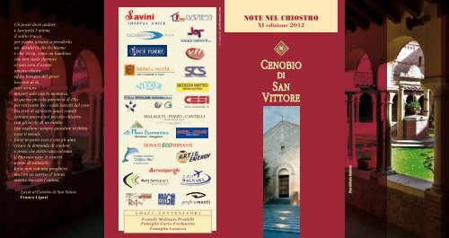 Note nel Chiostro 2012 (in Italian) - Bologna Welcome