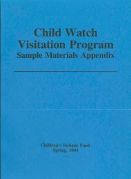 What is the Child Watch Visitation Program?
