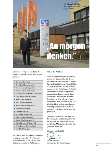 Jahresbericht 2009 als PDF öffnen - VR Bank Main-Kinzig-Büdingen ...