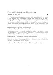 Flervariable funksjoner: Linearisering - Of the Clux