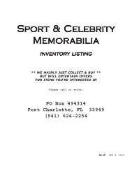 Sport & Celebrity Memorabilia - Celebrity Direct Entertainment