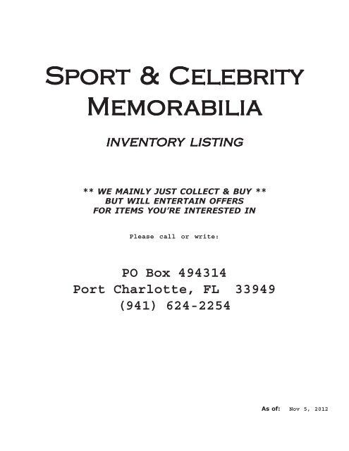 Sport & Celebrity Memorabilia - Celebrity Direct Entertainment