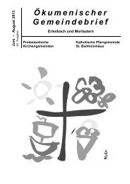 Ãkumenischer Gemeindebrief - Kirchen in und um Kaiserslautern